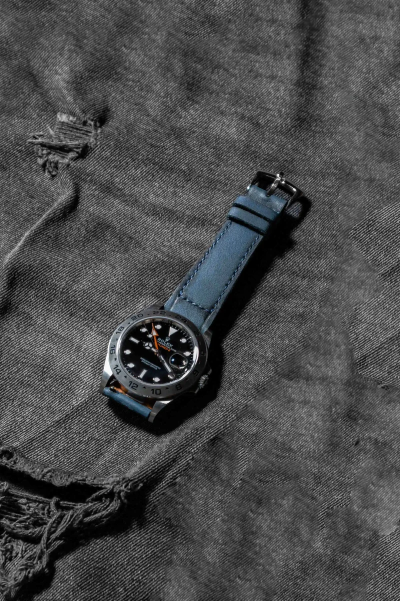 Little Caitlin 6 Strap on Rolex Explorer II by Gunny Straps