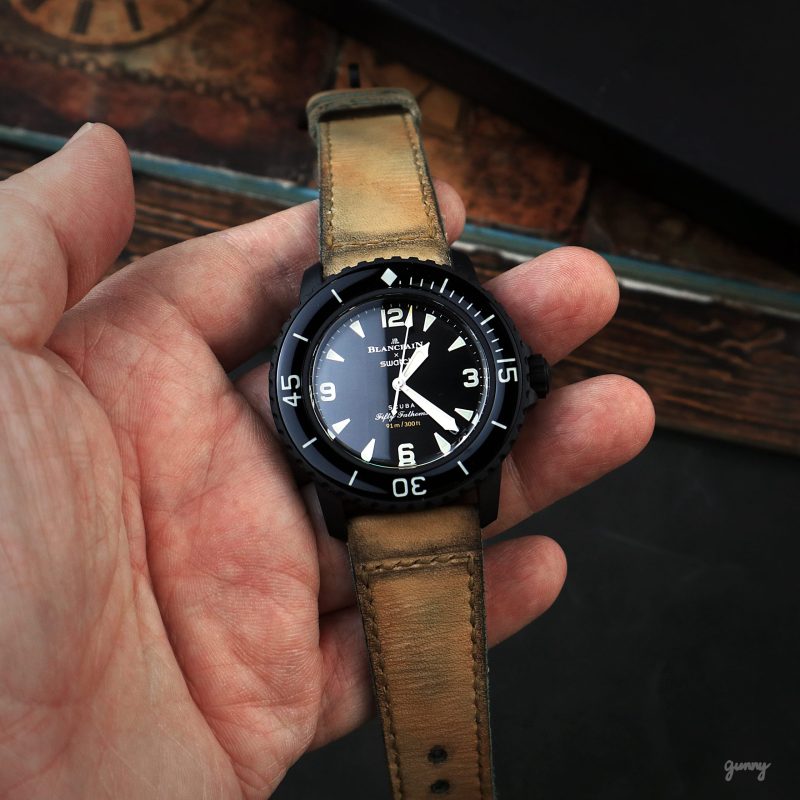 Mission Possible 4 (MP 4) Strap on Blancpain Swatch by Gunny Straps