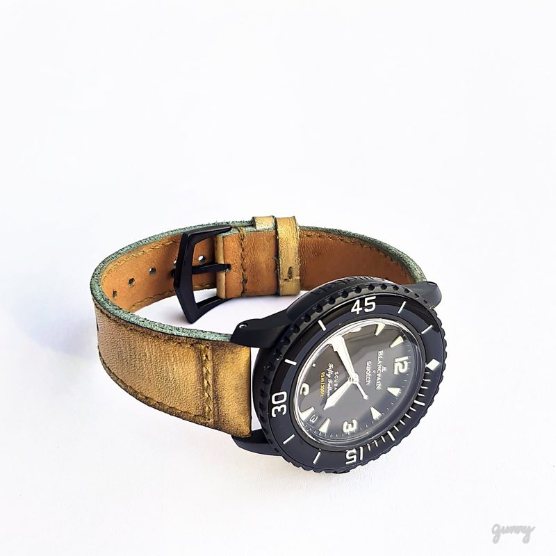 Mission Possible 4 (MP 4) Strap on Blancpain Swatch by Gunny Straps