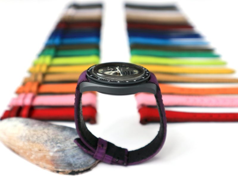 Kevlar Patina Straps Collection on Omega Moonswatch by Gunny Straps