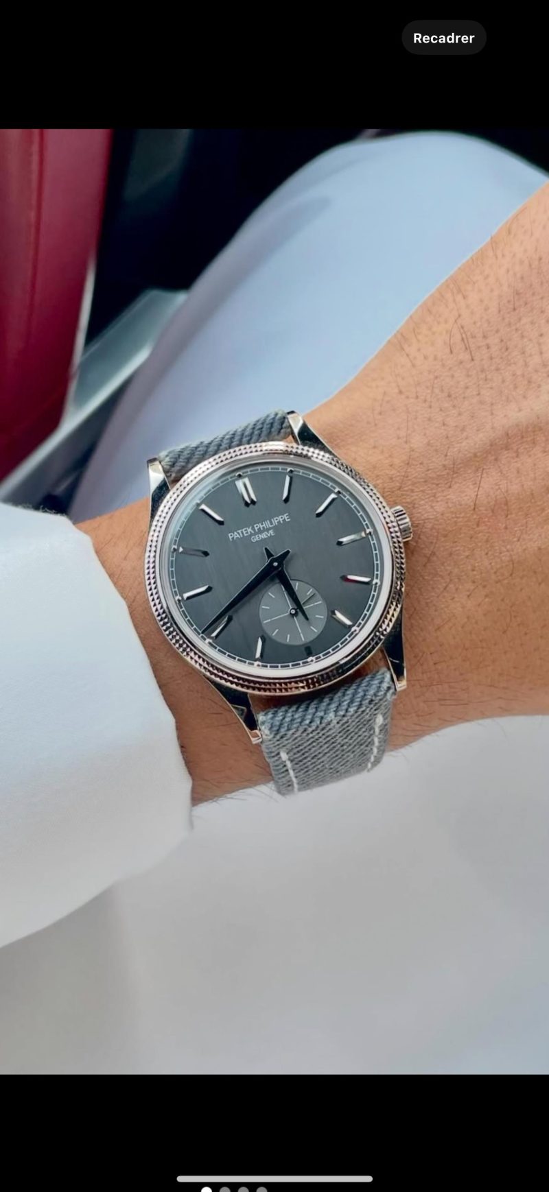 Opaline Blue Denim Strap on Patek Philippe 6119 by Ken