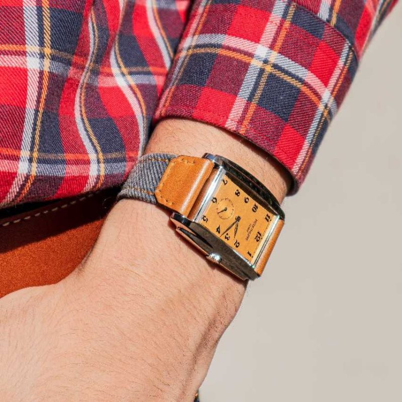 Wild West Denim Strap on Patek Philippe by Gunny Straps