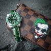 Emerald Croco Strap on Rolex GMT Master II Hulk By Gunny Straps