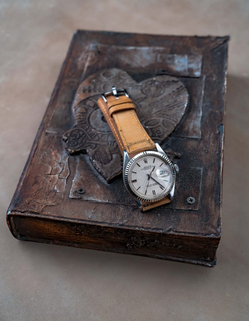 Little Caitlin 1 Leather Strap on Rolex Datejust by Gunny Straps