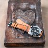 Little Caitlin 2 Leather Strap on Rolex Sea Dweller by Gunny Straps