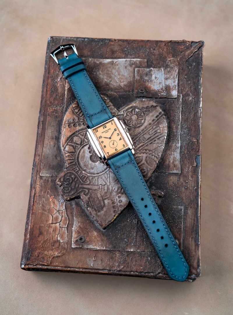 Little Caitlin 6 Leather Strap on Patek Philippe by Gunny Straps