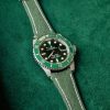Green Denim Strap on Rolex GMT Master II Hulk by Gunny Straps