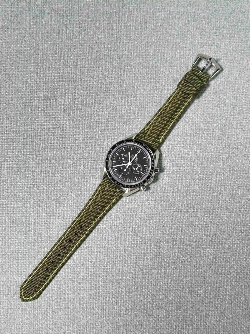 Kevlar Army strap on Omega Speedmaster by Gunny Straps