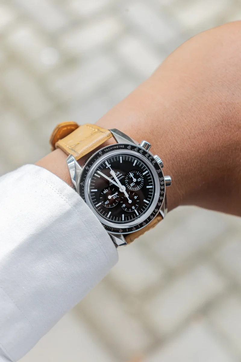 Little Caitlin 1 on Omega Speedmaster by Gunny Straps