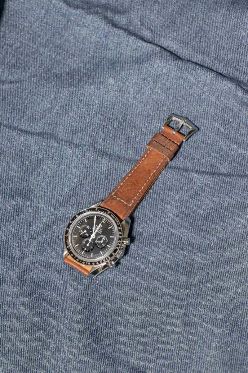 Little Caitlin 4 Strap on Omega Speedmaster by Gunny Straps