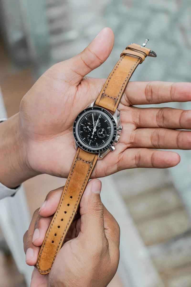 Little Caitlin 2 on Omega Speedmaster by Gunny Straps