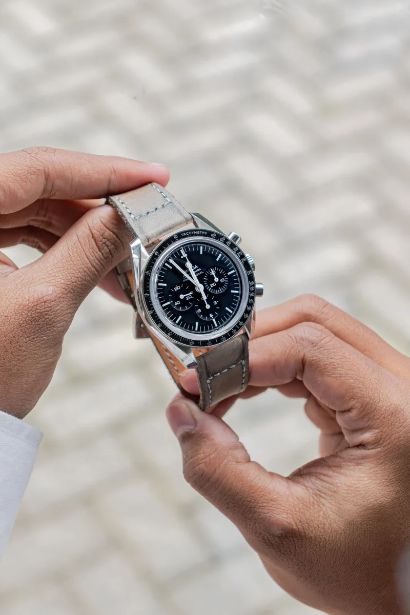 Little Caitlin 5 on Omega Speedmaster by Gunny Straps