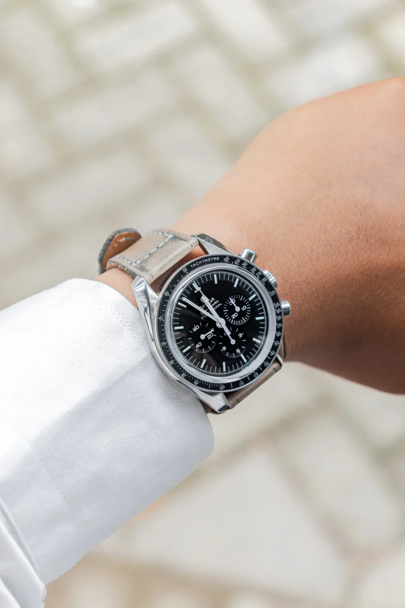 Little Caitlin 5 on Omega Speedmaster by Gunny Straps