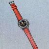 Red Patina Scritto Strap for Omega Speedmaster by Gunny Straps