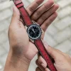 Red Patina Scritto Strap for Omega Speedmaster by Gunny Straps