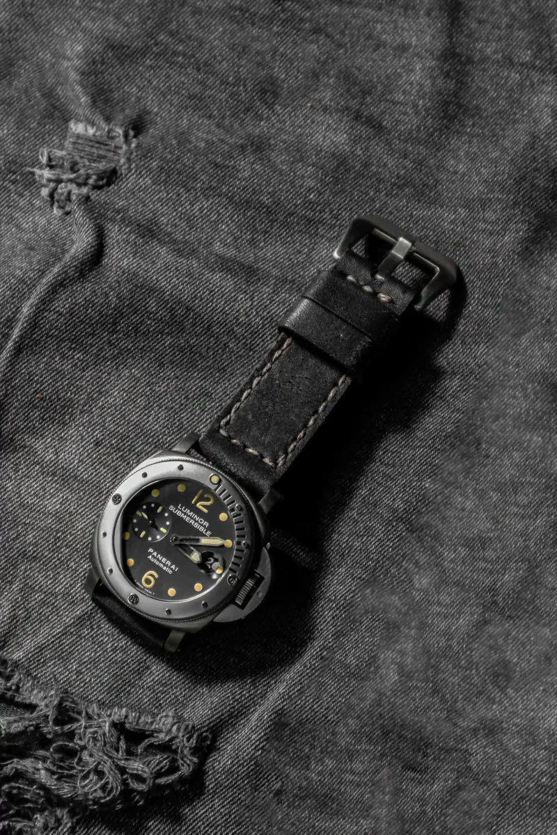 Brutal Black on Panerai PAM 106 by Gunny Straps