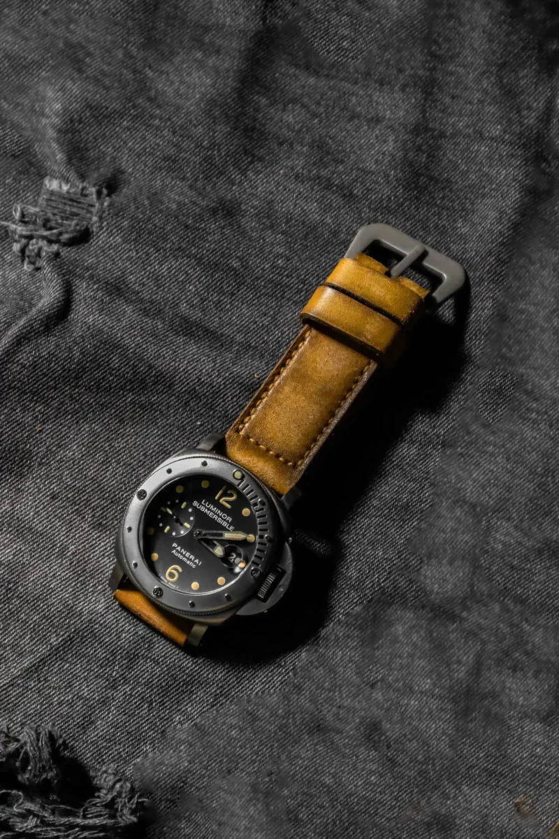 Mission Impossible Mustard on Panerai PAM 106 by Gunny Straps